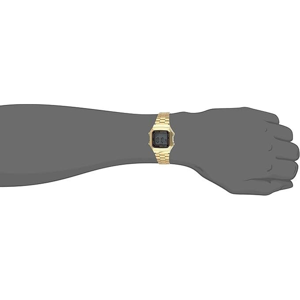 Casio A178WGA-1A Mens Digital Watch Gold Stainless Steel Alarm LED