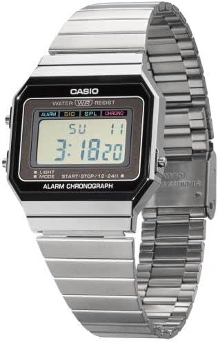Casio Youth Digital A700W-1A A700W-1 Alarm Quartz Men's Watch Stainless Steel