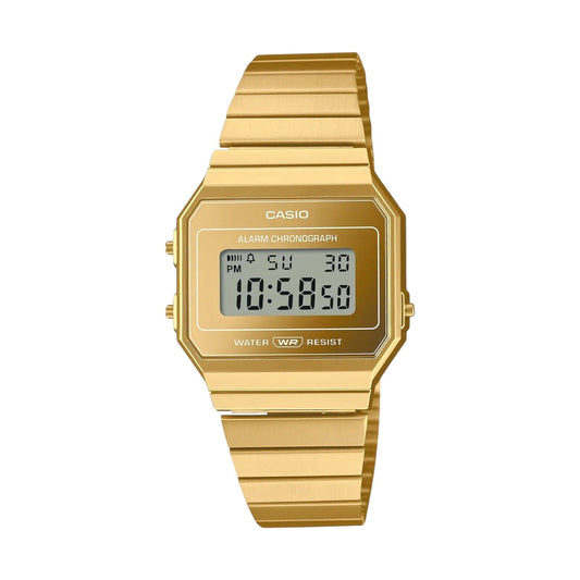 Casio Vintage Digital Gold Stainless Steel Quartz A700WEVG-9A Unisex Watch