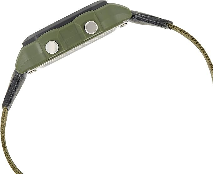 Casio AE-1200WHB-3B Green Nylon Band Digital World Time Square Men's Sport Watch