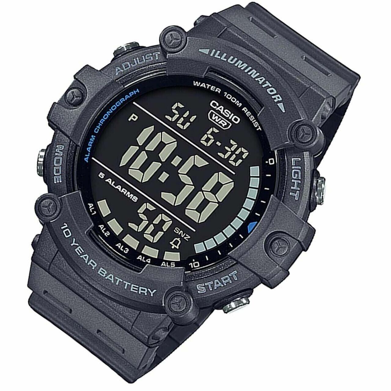 Casio AE-1500WH-8BV Chronograph Watch Gray Resin Band Alarm Illuminator AU Stock