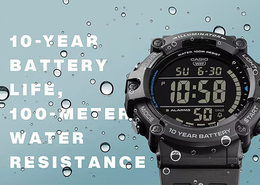 Casio AE-1500WH-8BV Chronograph Watch Gray Resin Band Alarm Illuminator AU Stock