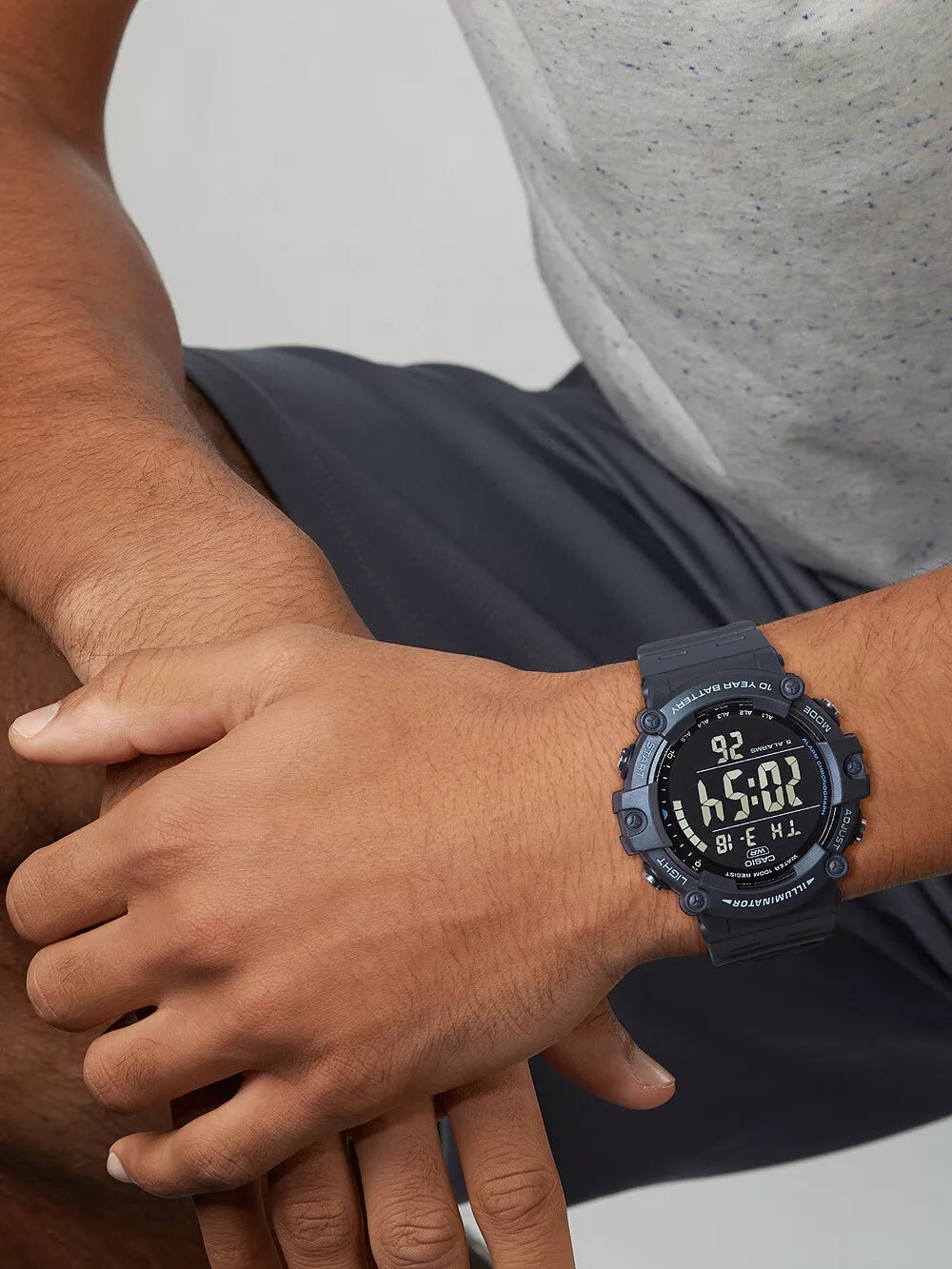 Casio AE-1500WH-8BV Chronograph Watch Gray Resin Band Alarm Illuminator AU Stock