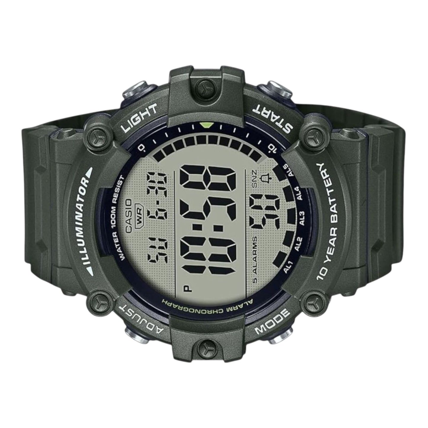 Casio AE-1500WHX-3AV Digital Mens Watch Green Resin Band 100M...