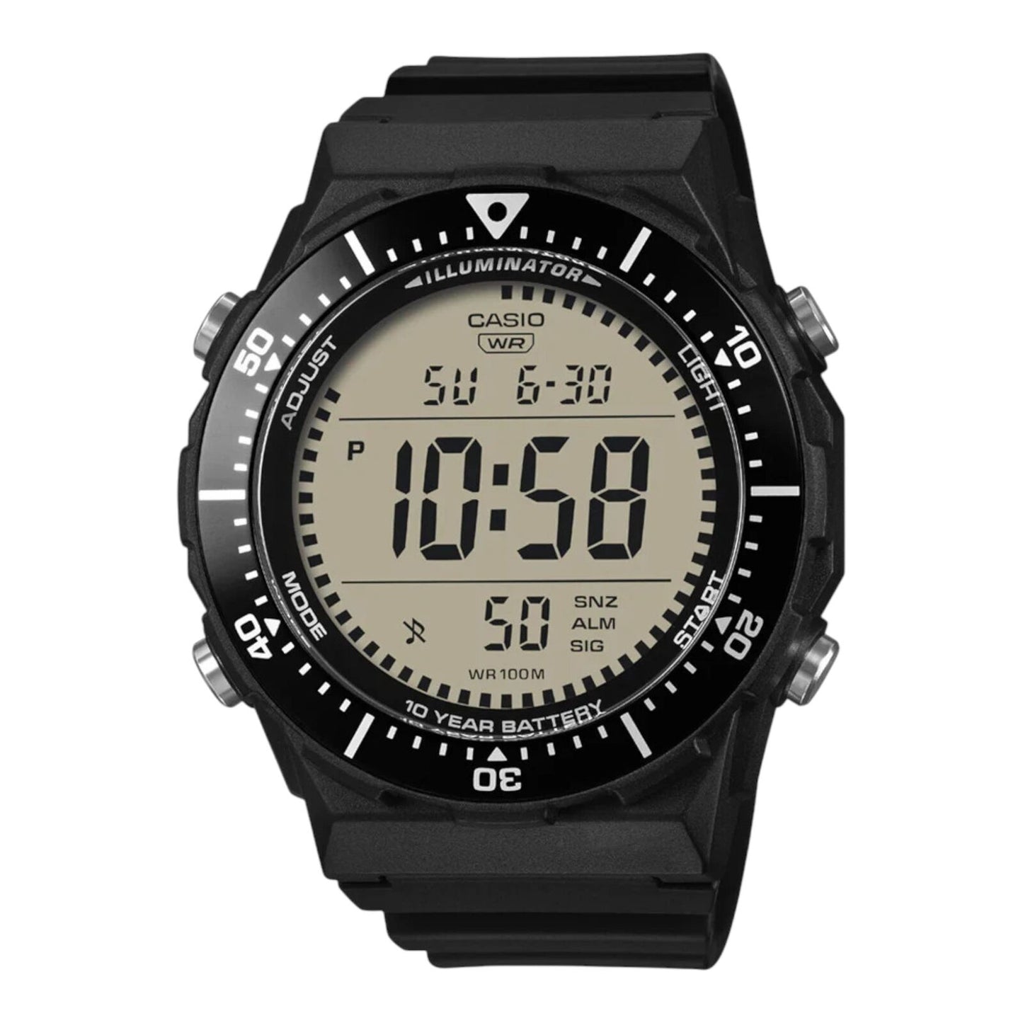 Casio AE-1700H-1AV Mens Digital Watch Black Resin Band Black Face...