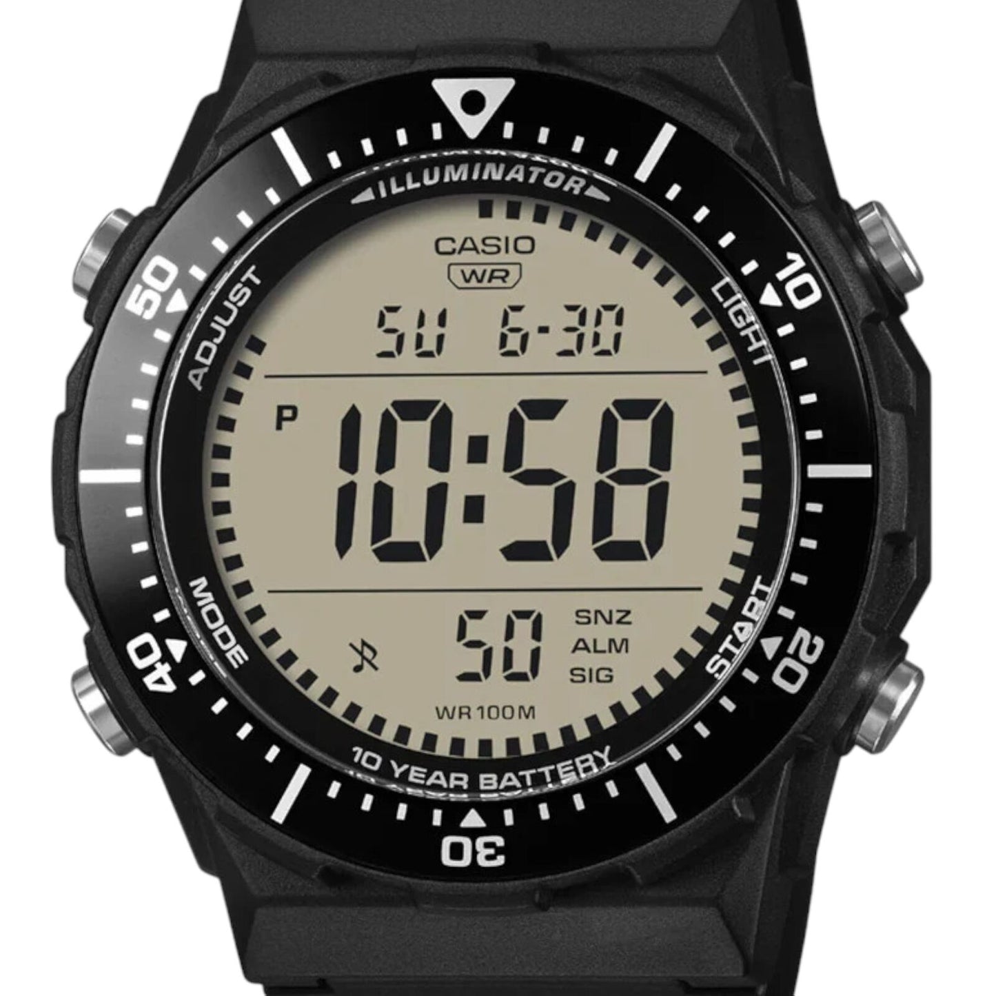 Casio AE-1700H-1AV Mens Digital Watch Black Resin Band Black Face...