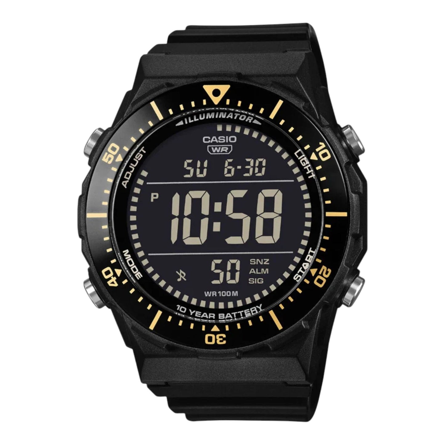 Casio AE-1700H-1BV Mens Digital Watch Black Resin Band Black Face...