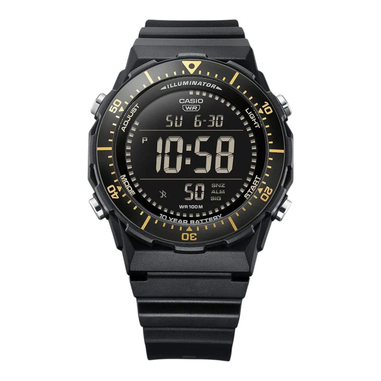 Casio AE-1700H-1BV Mens Digital Watch Black Resin Band Black Face...