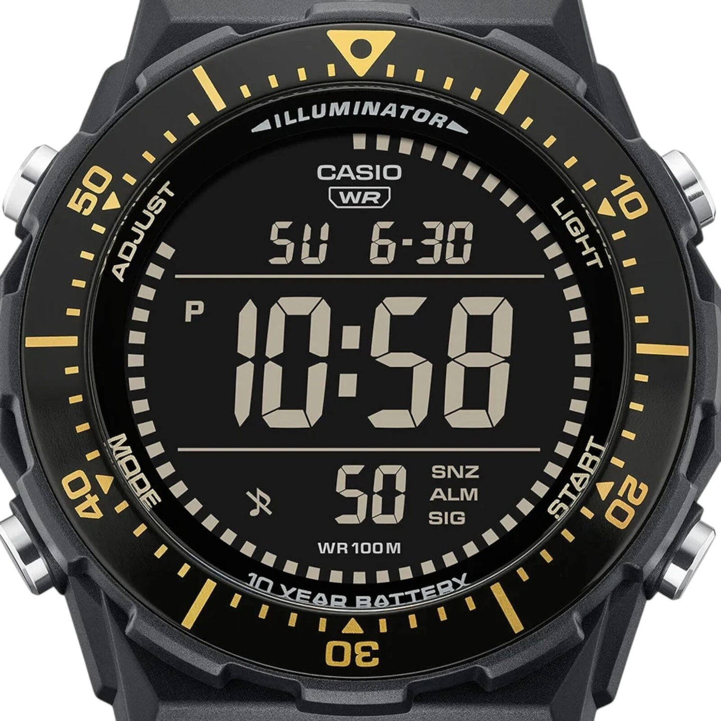 Casio AE-1700H-1BV Mens Digital Watch Black Resin Band Black Face...