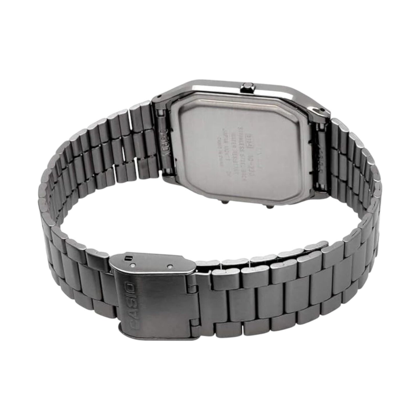 Casio AQ-230GG-2A Grey Blue Stainless Steel Retro Digital Analog...