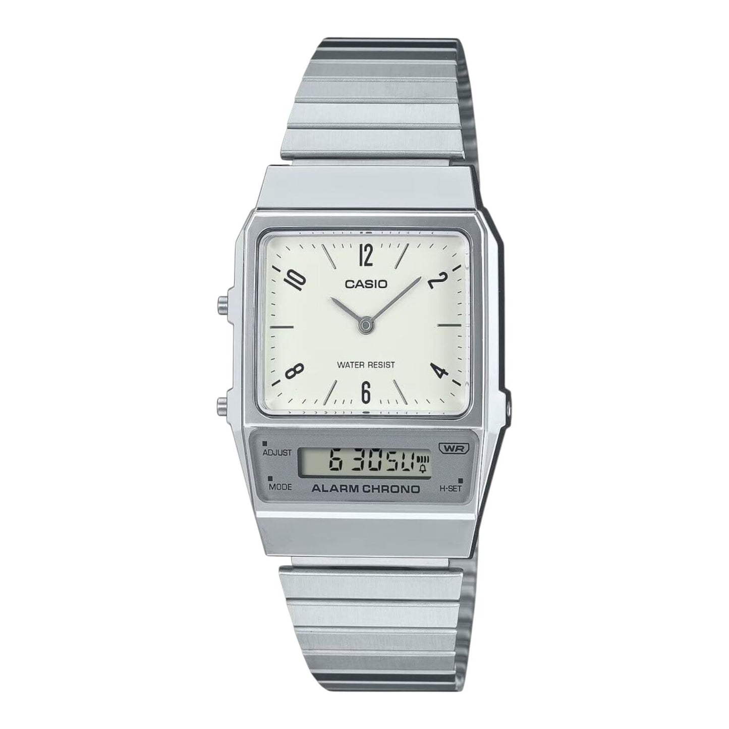 Casio AQ800E-7A2VT Unisex Watch Analog Digital Dual Time Retro 40mm Silver