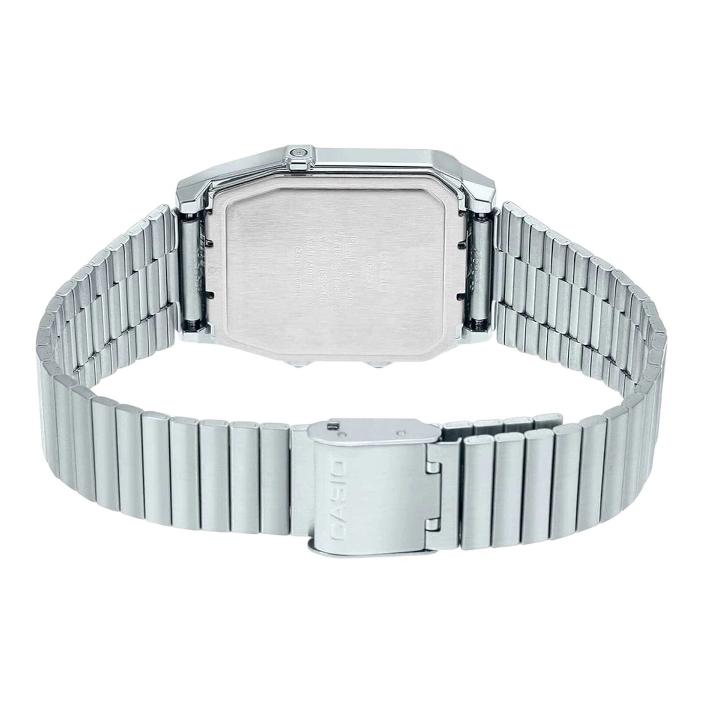 Casio AQ-800EC-2A Blue Dial Silver Digital Analog Watch Dual Time Unisex