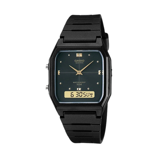 Casio General Black Dial Resin Strap Unisex Watch AW-48HE-1AVDF