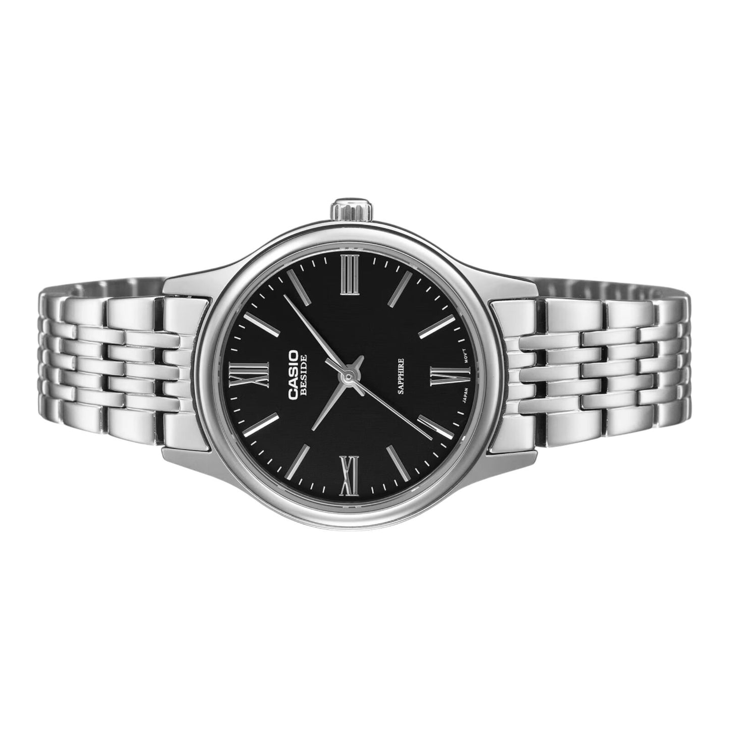 Casio BLS-100D-1AV Womens Watch Black Dial Steel Band Sapphire 50M