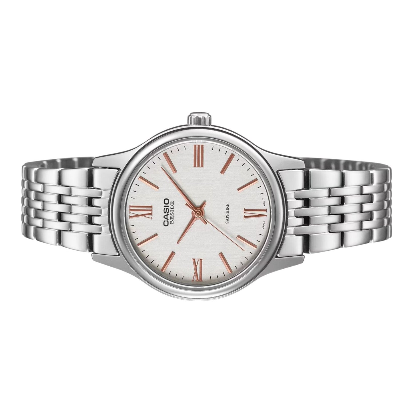 Casio BLS-100D-7AV Womens Watch Silver Dial Steel Band Sapphire 50M