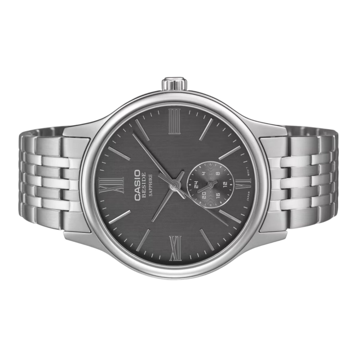 Casio BMS-100D-8AV Mens Watch Grey Dial Steel Band Sapphire 50M