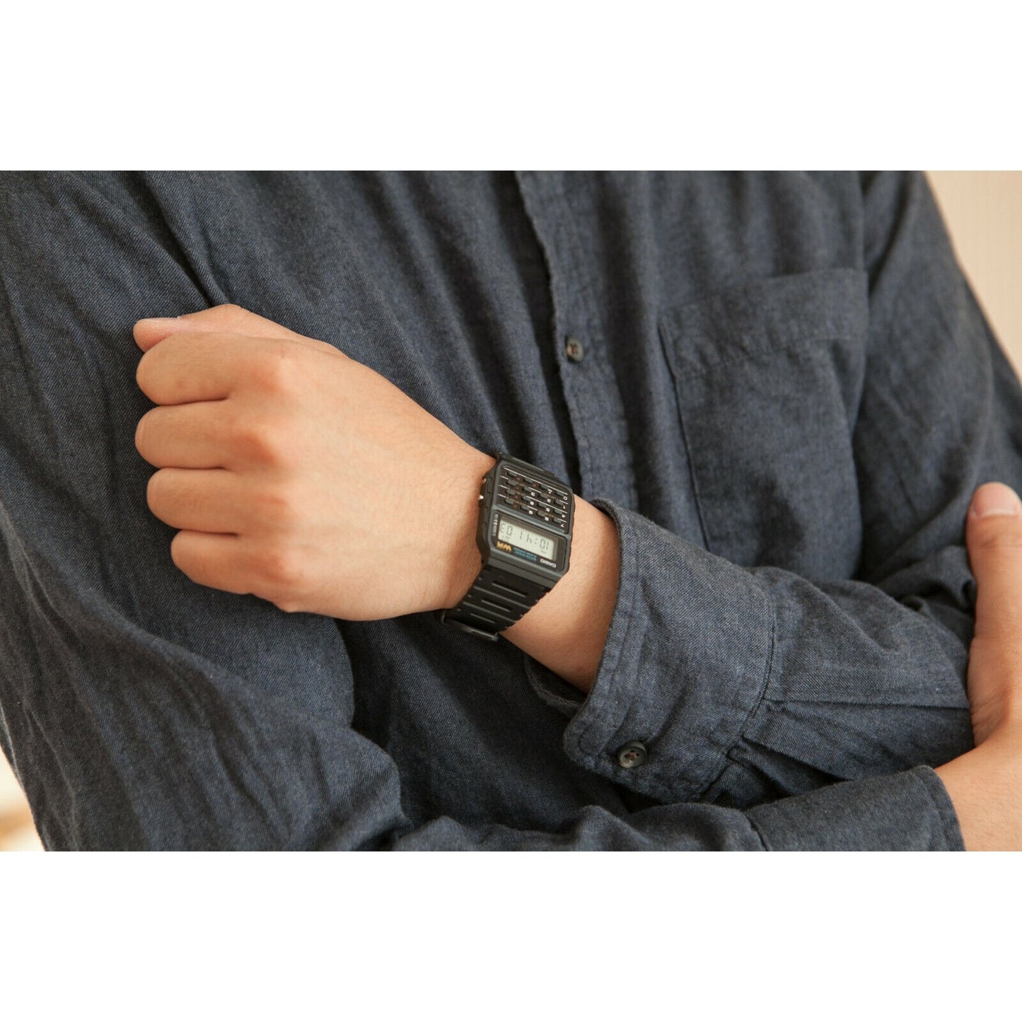 Casio Men's Vintage Watch CA-53W-1Z Calculator Resin Watch Daily...