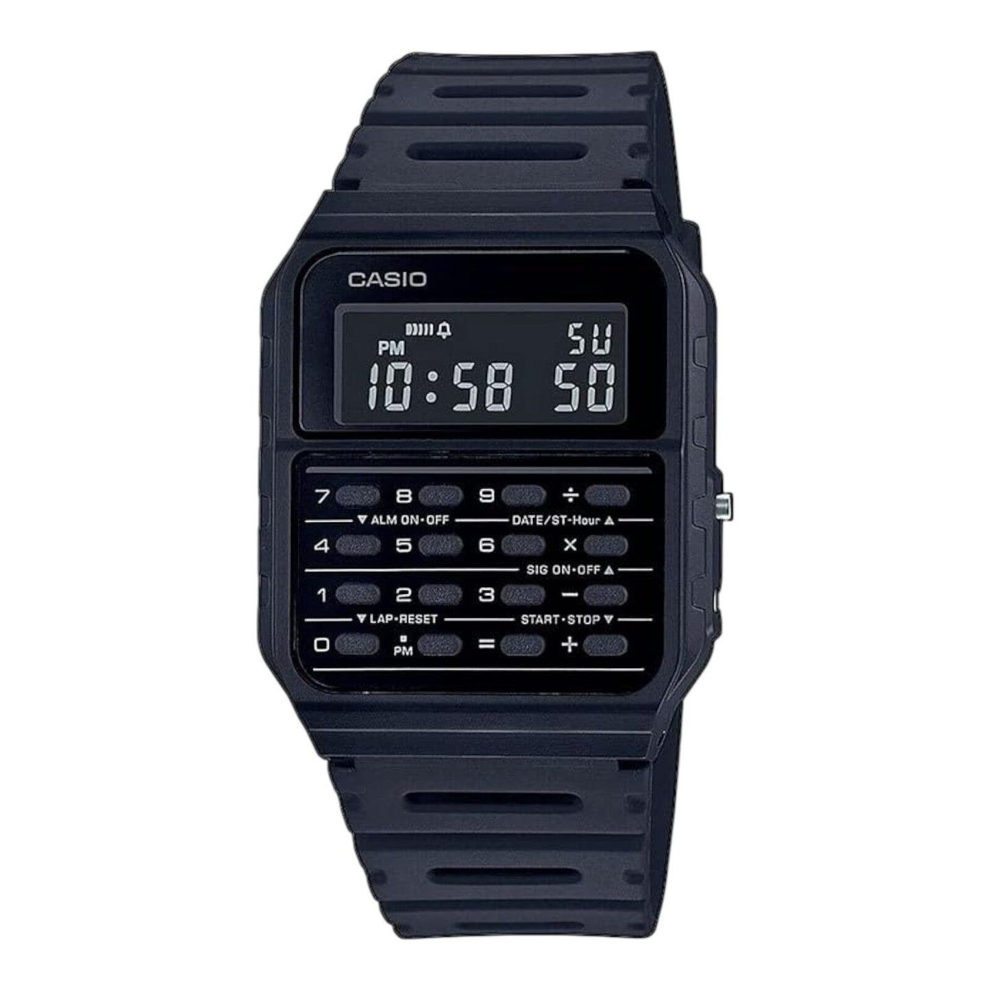Casio CA53WF-1BDF Black Digital Calculator Watch Resin Band Dual Time Unisex
