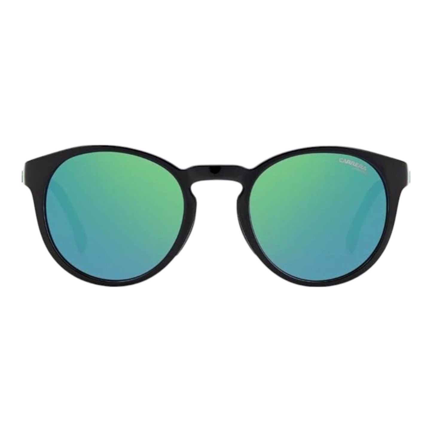 Carrera Men’s Sunglasses 8056/S Black Frame Green Mirror 51mm Round 7ZJ/Z9