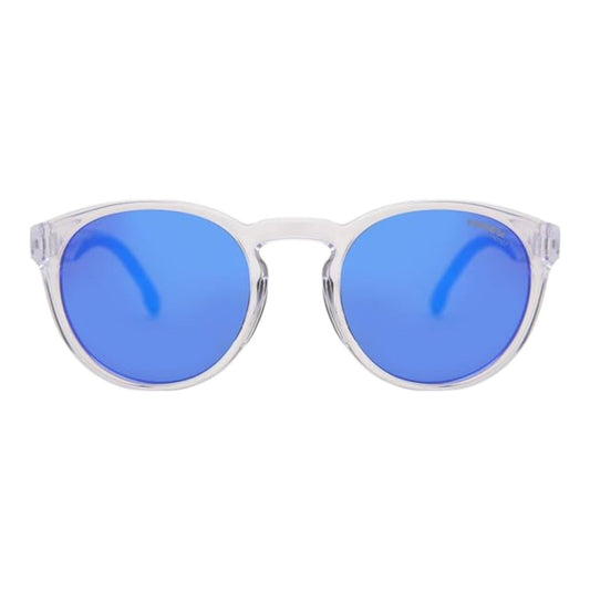 Carrera Men’s Sunglasses 8056/S Transparent White Frame Blue Mirror 51mm Round