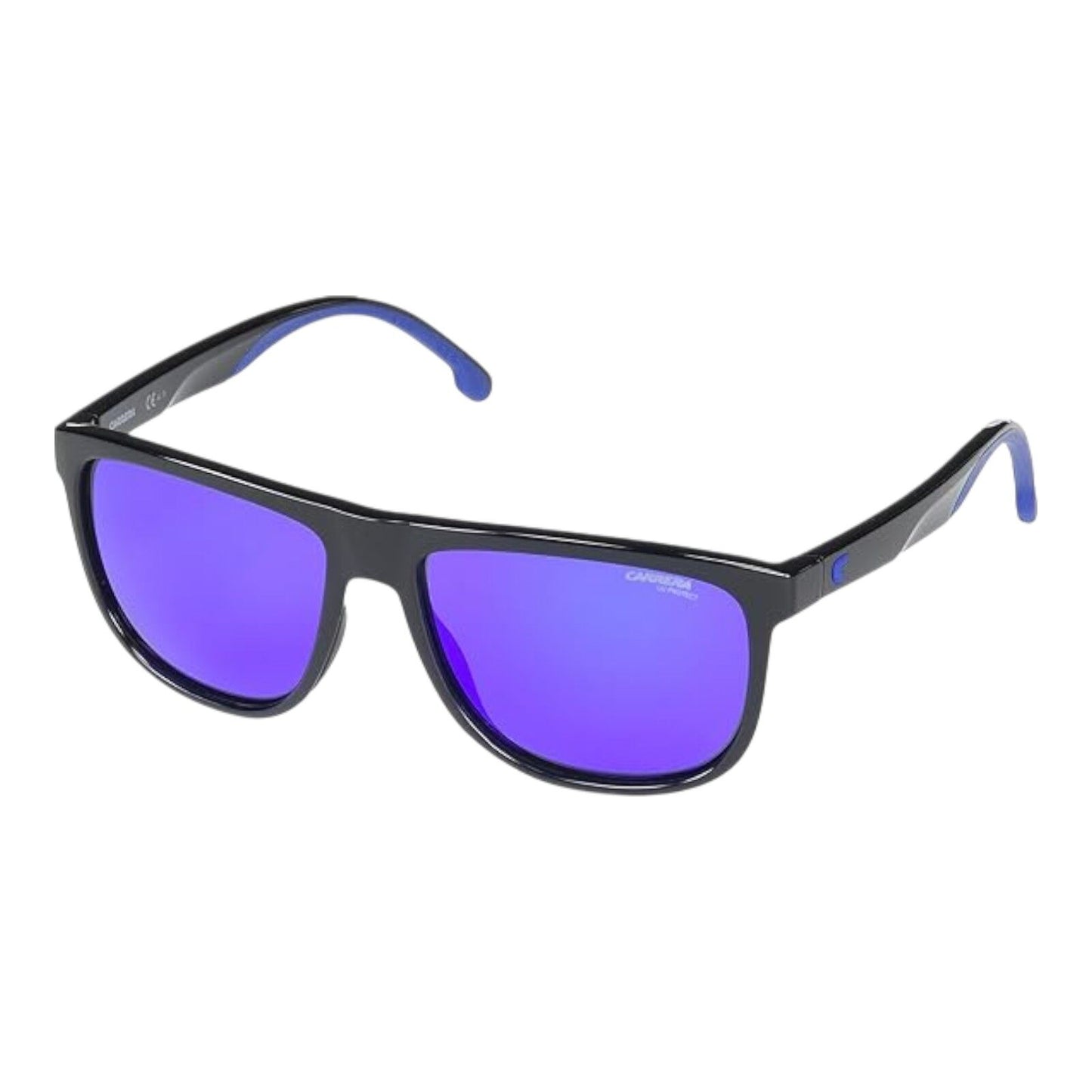 Carrera Unisex 8058/S D51/Z0 Sunglasses Black Frame Purple Mirror Lens 58mm