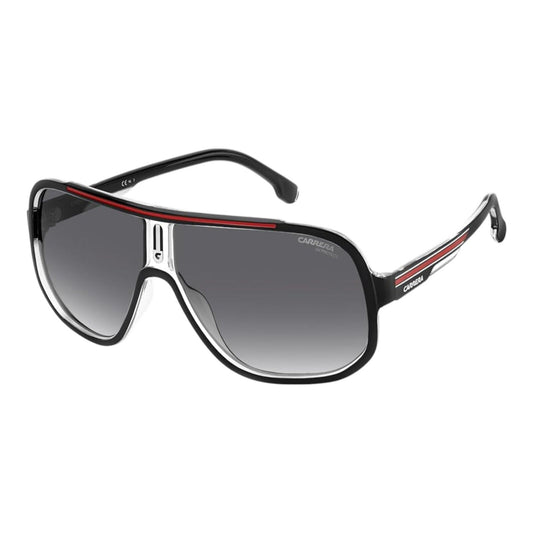 Carrera Men’s 205784 Black Red Frame Grey Lens 63mm Navigator UV Sunglasses