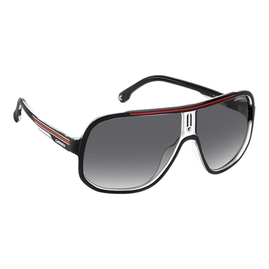 Carrera Men’s 205784 Black Red Frame Grey Lens 63mm Navigator UV Sunglasses