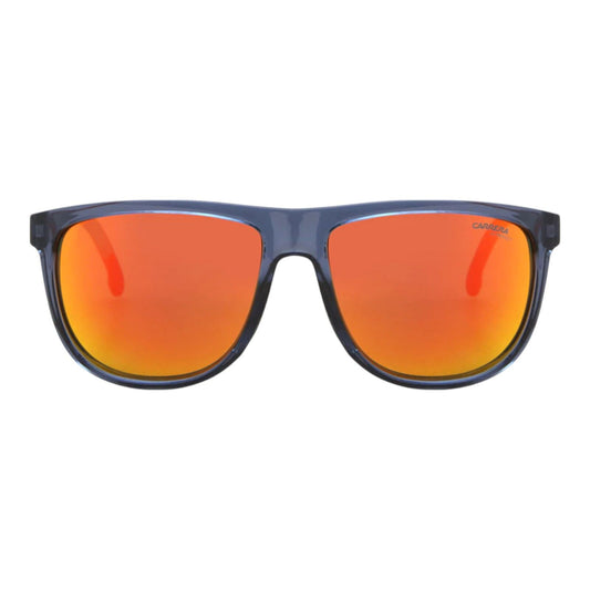 Carrera Unisex Sunglasses 8059/S RTC/UZ Blue Frame Yellow Orange Lens 58mm Squar