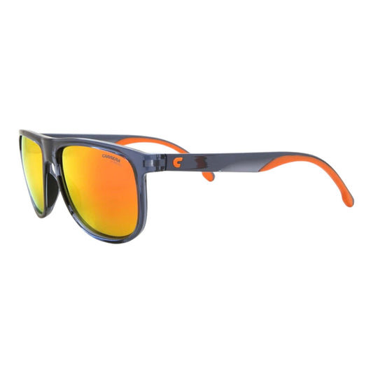 Carrera Unisex Sunglasses 8059/S RTC/UZ Blue Frame Yellow Orange Lens 58mm Squar