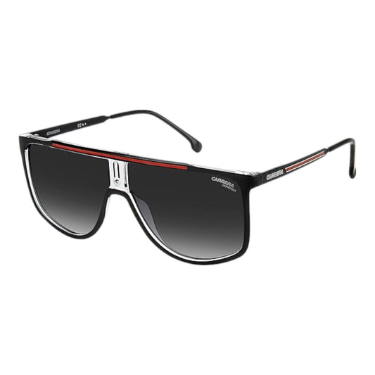 Carrera Men’s 1056/S Black Frame Red Detail Grey Gradient Lens 62mm Square Shape