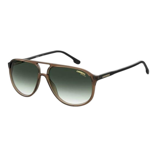 Carrera 257/S 09Q/9K 60mm Transparent Brown Pilot Sunglasses Gradient Grey Lens