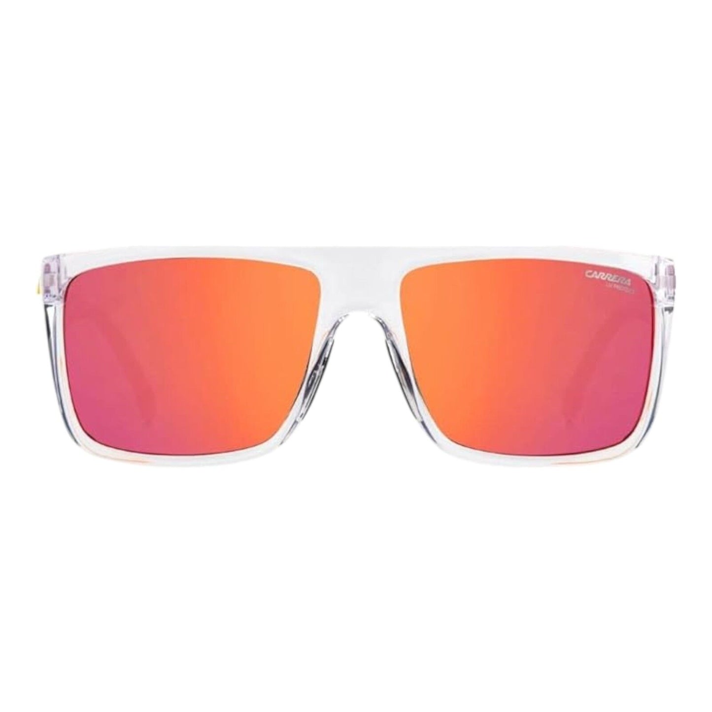 Carrera 8055/S 0900/UZ Men’s Sunglasses Crystal Frame Red Lens