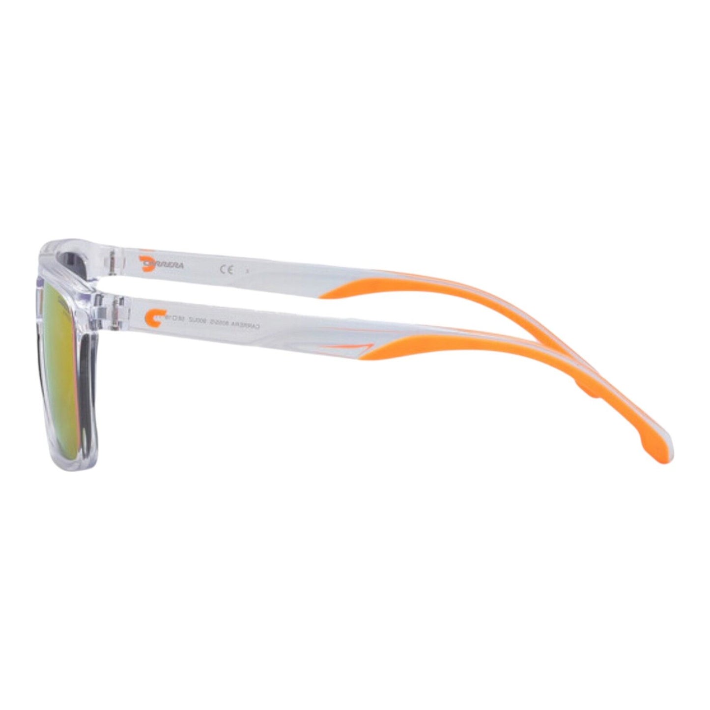 Carrera 8055/S 0900/UZ Men’s Sunglasses Crystal Frame Red Lens