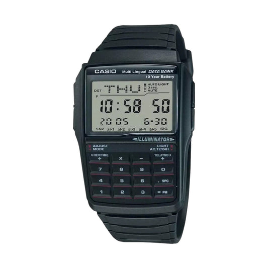 Casio DBC-32-1A Black Classic Databank Unisex Digital Calculator Watch