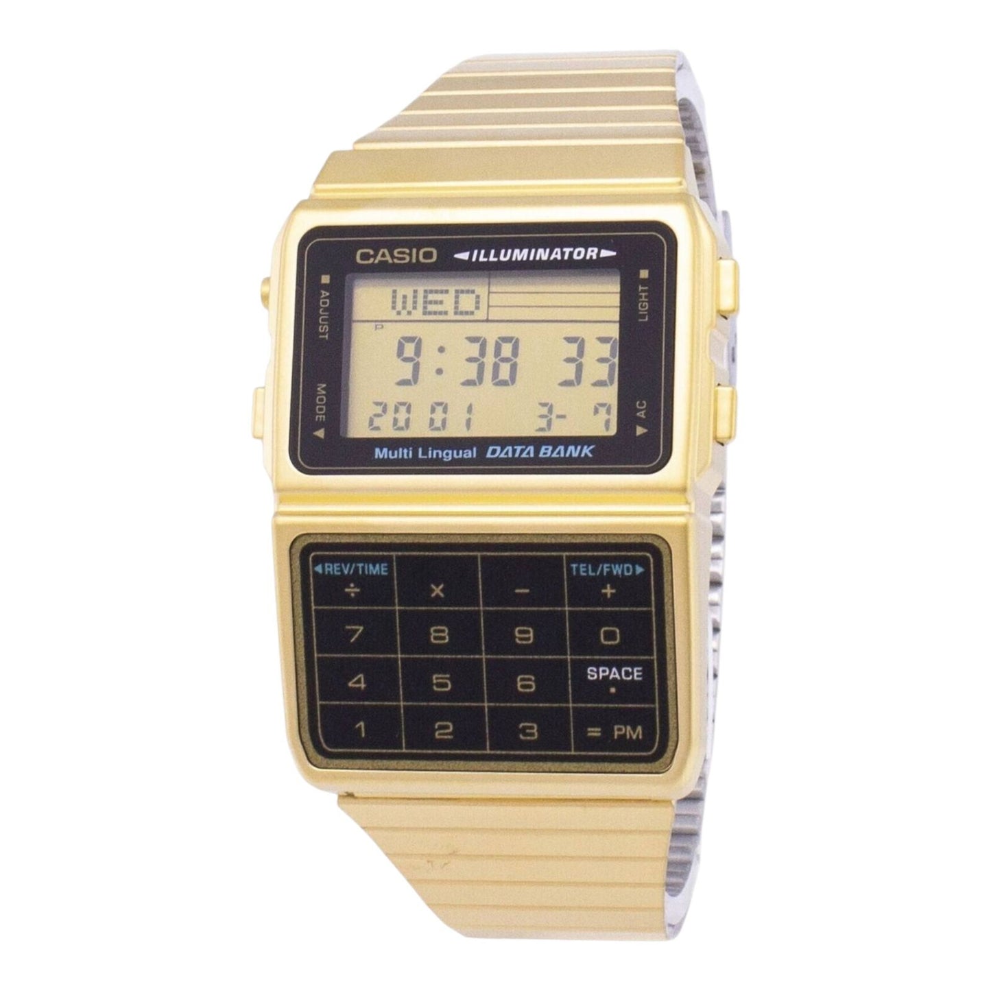 Casio Digital Stainless Steel Data Bank Multi-Lingual DBC-611G-1DF...