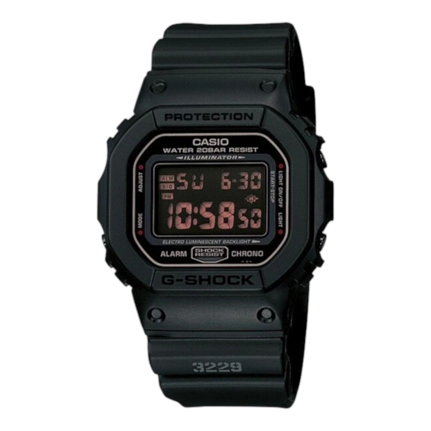 Casio G-Shock DW5600MS-1 DW-5600MS-1DR Military Matte Black Digital Watch