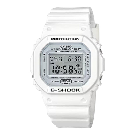 Casio G-Shock DW-5600MW-7DR Mens White Digital Watch 200m Shock Resistant Timer
