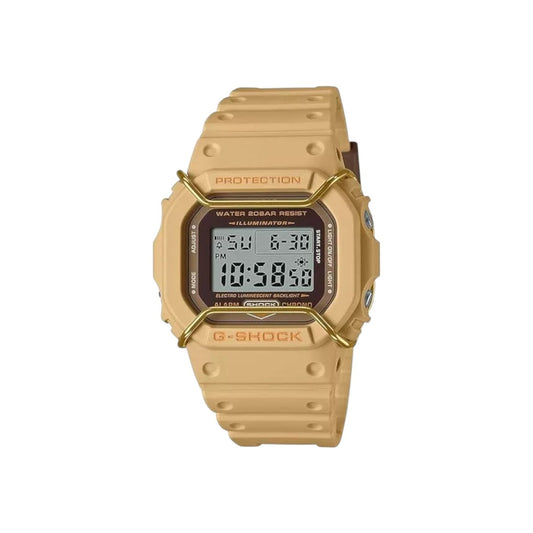 Casio G Shock DW5600PT 5DR Cream Gold Digital Watch 200M Alarm Timer