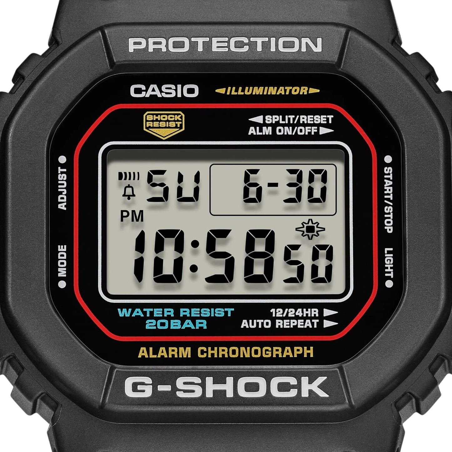 Casio G-SHOCK DW5600RL-1 Unisex Digital Watch Retro LED Timer Alarm 200m Water