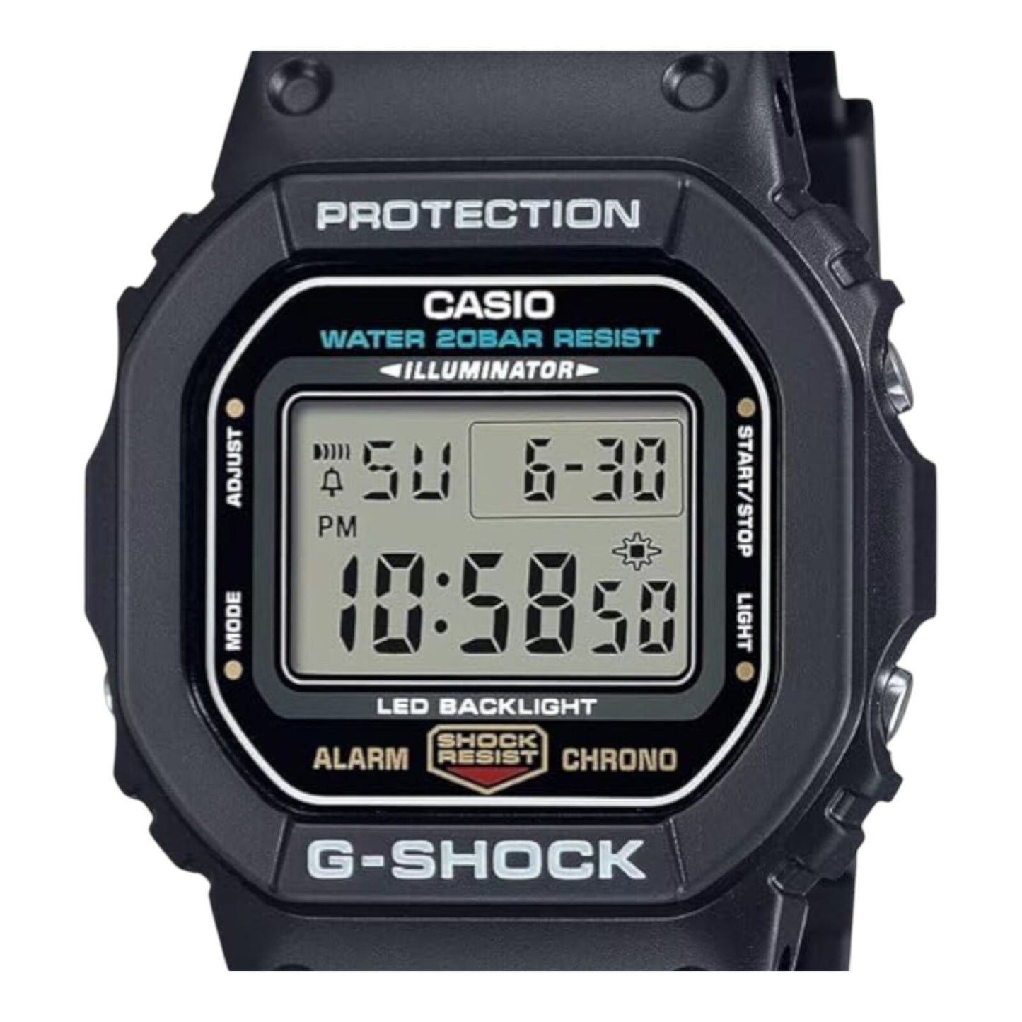 Casio G-Shock DW-5600UE-1D Men's Digital Watch Black Resin Band Grey Dial