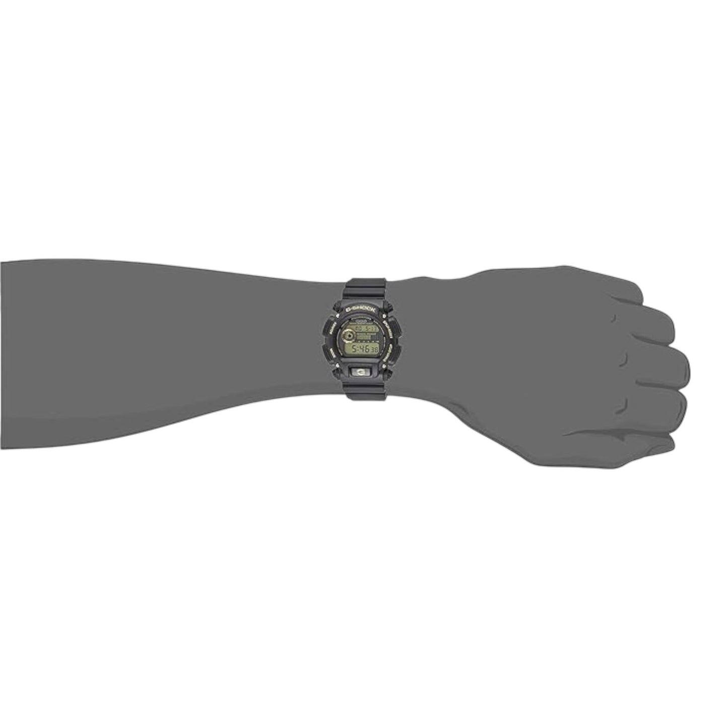 Casio G Shock DW-9052GBX-1A9 Mens Digital Watch Black Band Gold...