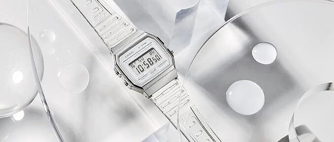Casio F91WS-7 Digital Chronograph Women's Watch Clear Resin Band Alarm Date AU