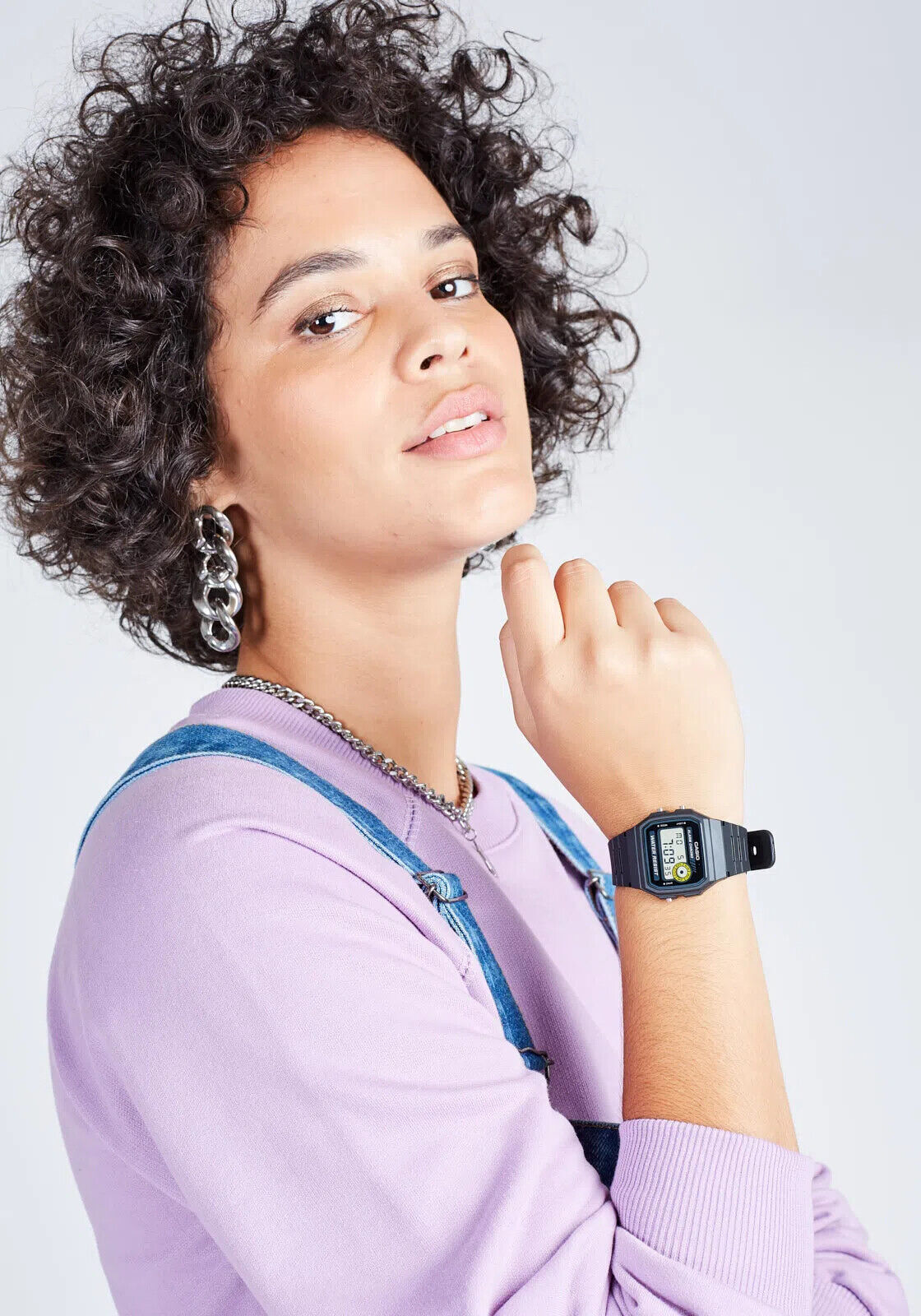 CASIO Men's F-94WA-8 LED Light Basic Digital Watch Clear/Grey Dial Black Band AU