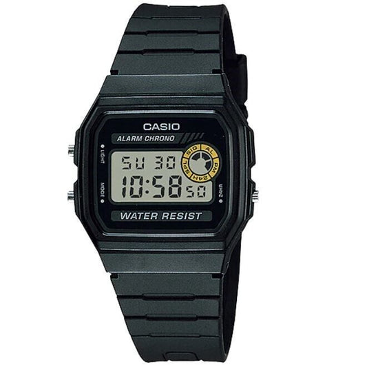 CASIO Men's F-94WA-8 LED Light Basic Digital Watch Clear/Grey Dial Black Band AU