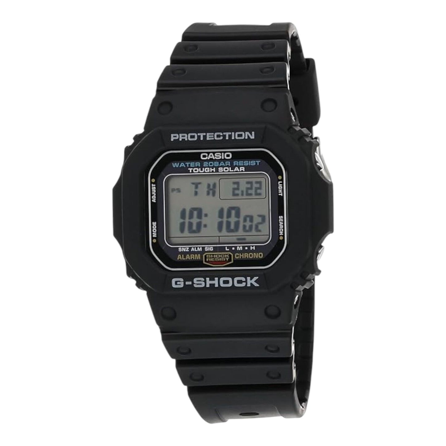 Casio G-Shock G-5600UE-1DR Mens Black Tough Solar Digital Watch World Time 200M