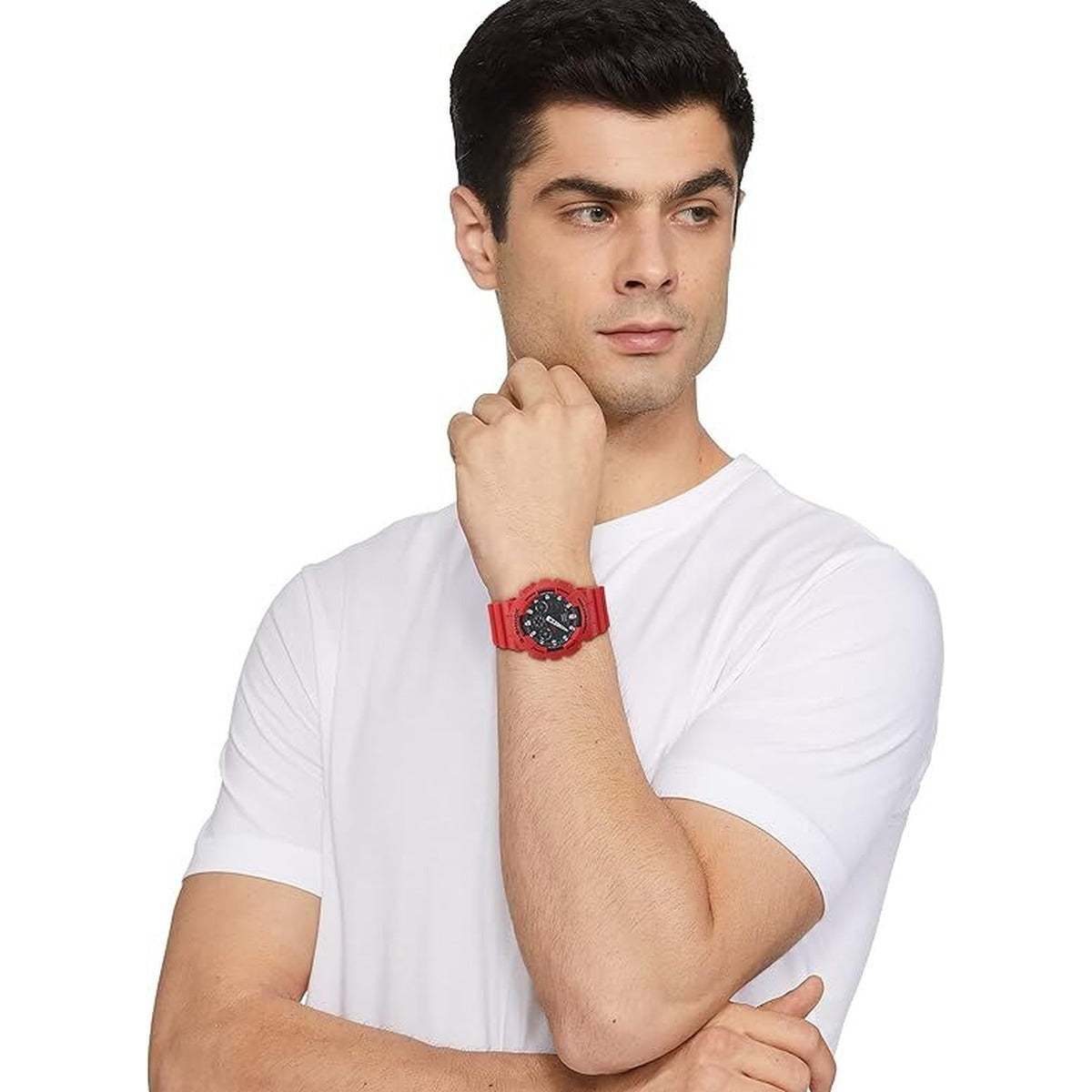 Casio G-Shock GA-100B-4ADR Mens Red Analogue Digital Sport Watch...