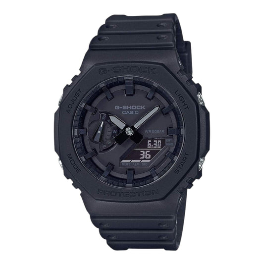 Casio G-Shock GA-2100-1A1DR Mens Slim Black Analogue Digital Watch Carbon Resin
