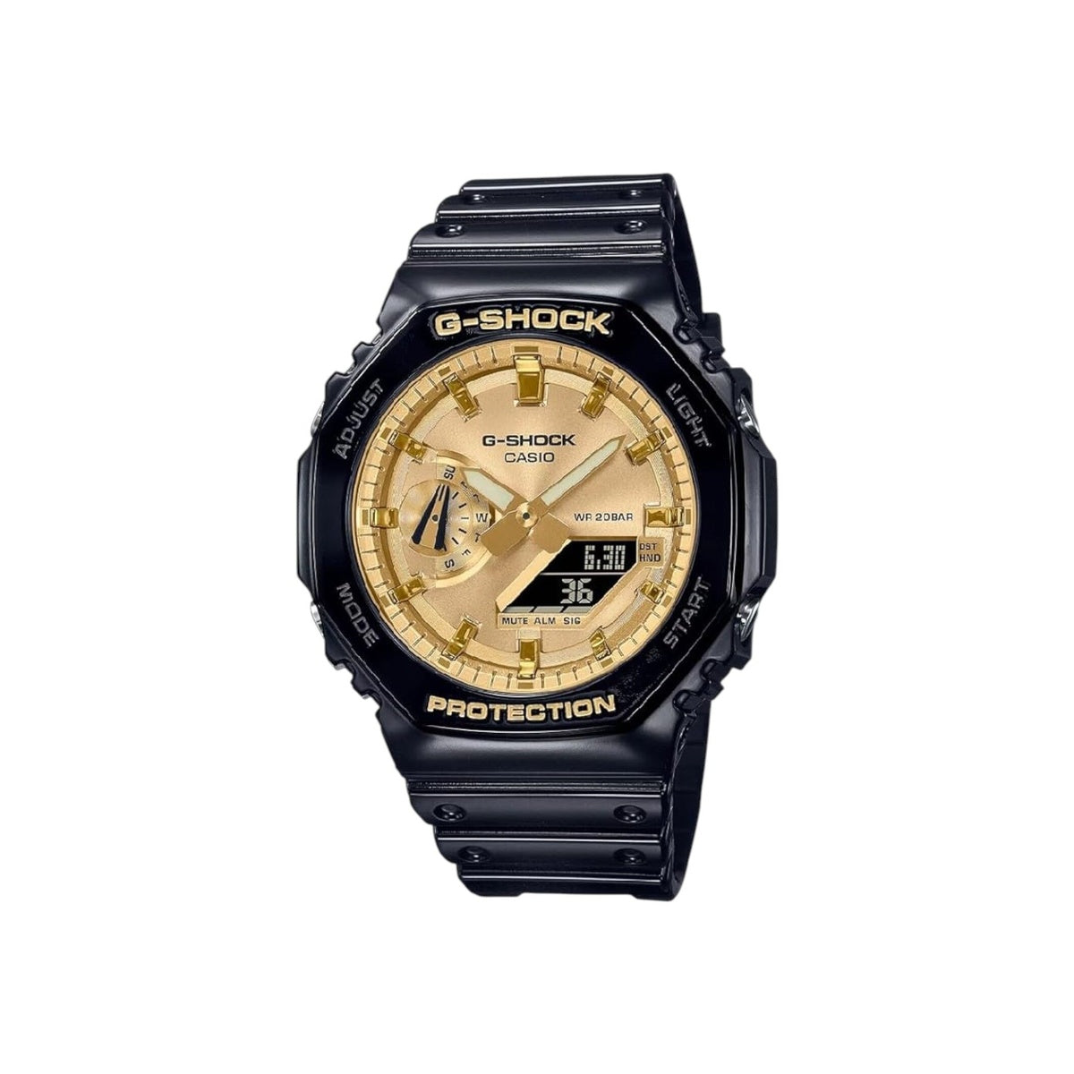 Casio G-Shock GA-2100GB-1ADR Mens Black Gold Analogue Digital...