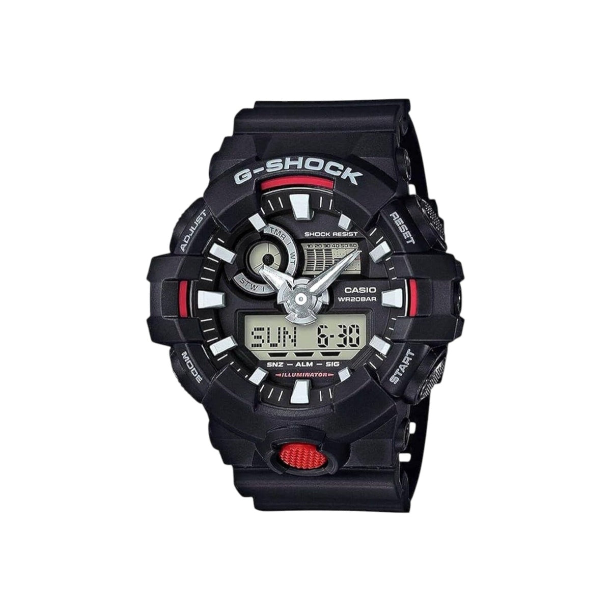 G-SHOCK Men's GA700-1A Analog-Digital Watch, Red / Black