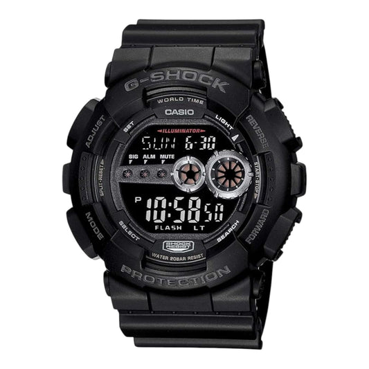 Casio G Shock GD-100-1B Mens Watch Black LED XL Case Shock 200M...